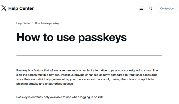 宛城苹果维修店铺分享iOS用户如何通过通行密钥(Passkey)登录 