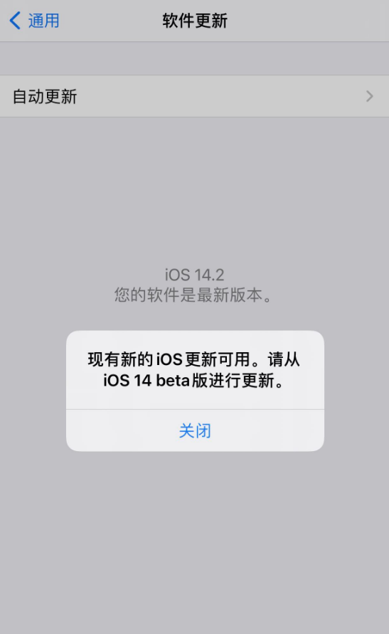 宛城苹果手机维修分享iOS 14.2 反复出现更新提示，需等待苹果修复 
